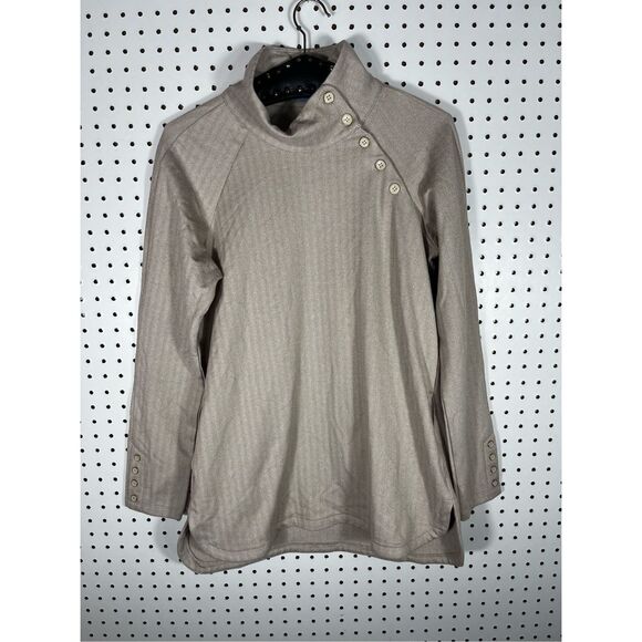 J.McLaughlin Marisa herringbone pattern pullover fleece size S - Picture 1 of 8